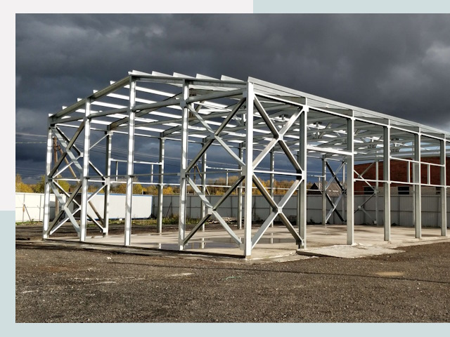 Двускатные ангары в Нововоронеж от 607 руб. за квадрат